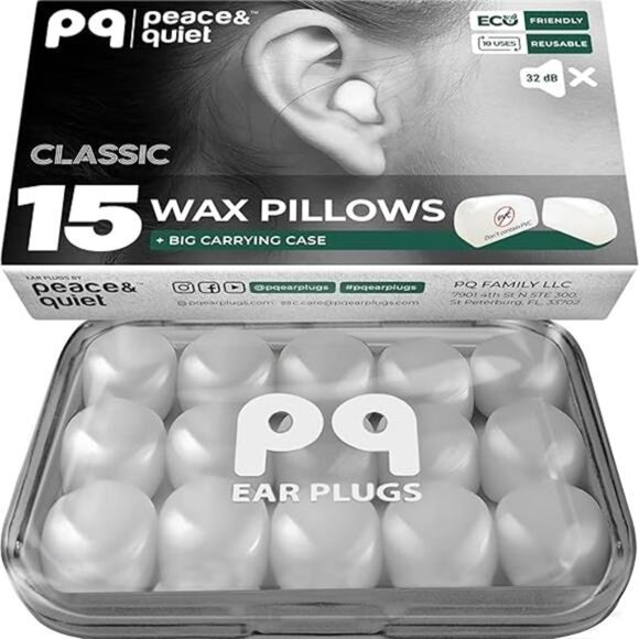 Wax Ear Plugs for Sleeping, Swimming - 15 Soft Noise Cancelling Silicone Gel - Picture 7 of 7